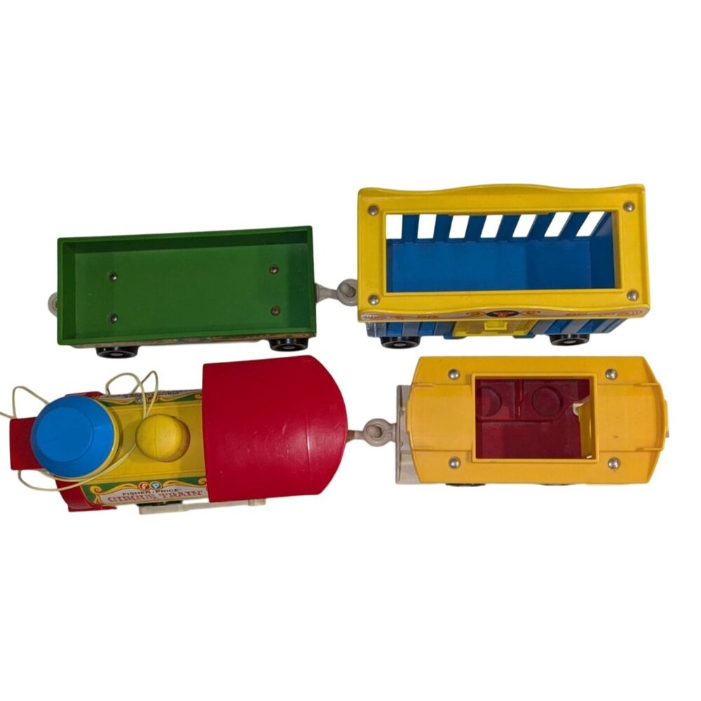 Vintage Fisher Price Little People Play Family Circus Train #991 9 Pieces - Picture 10 of 12